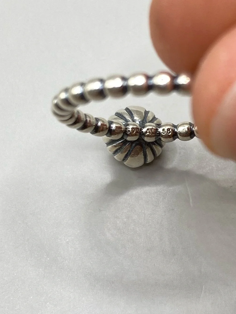 Pandora Garnet Birthday Bloom Birthstone Ring